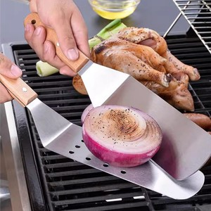 Herramienta para barbacoa al aire libre, juegos <span class=keywords><strong>de</strong></span> espátula para parrilla <span class=keywords><strong>de</strong></span> acero inoxidable resistente, <span class=keywords><strong>plancha</strong></span> para cocinar, 8 Uds., Kit <span class=keywords><strong>de</strong></span> accesorios para <span class=keywords><strong>Plancha</strong></span> profesional - Product Image 3