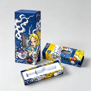 Custom Logo Printed Childproof Rigid Drawer <b>Box</b> <b>Cardboard</b> CR Packaging With EVA Liner For 0.5ml 1ml 2ml Small Cartridge <b>Storage</b> - Product Image 2
