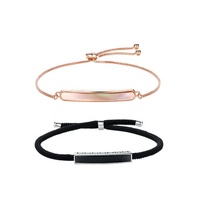 Pulseras A juego con forma geométrica para parejas, pulseras de amor con cuerda de mano para parejas