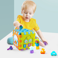 Nouvel ensemble de jouets en plastique à six hexaèdres à construire soi-même, jouet éducatif amusant pour enfants, blocs de construction pour maison