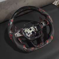 Volante de Fibra de Carbono Shadow para Honda Civic CRV 11ª Generación, con Cuero Perforado, Accesorios para Auto