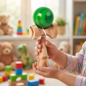 Juguete Kendama de Madera Natural, Juego Creativo de Entrenamiento de Destreza para Niños, Adolescentes y Adultos - Product Image 4