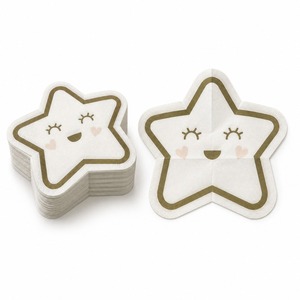 Serviettes de table jetables 2 plis en pâte de bois vierge imprimées motif étoile en sachet pour fêtes - Product Image 3