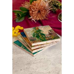 ชุดจานรองแก้วหิน 4 ชิ้น วินเซนต์ แวนโก๊ะ รุ่น VanGogh01 ของพรีเมียมสำหรับโปรโมชั่น จานรองแก้วสไตล์ตุรกี - Product Image 3