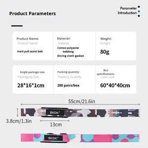 <span class=keywords><strong>SKDK</strong></span> Power Band Camouflage Grip Deadlift, Pulsera Deportiva para Niños, Modelo J46, Cierre de Doble Anillo, Protección Profesional - Product Image 5