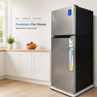 Réfrigérateur double porte 413L avec congélateur supérieur, technologie Inverter, No Frost, économie d'énergie pour la maison et la cuisine, 220V