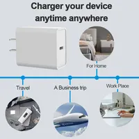Chargeur Mural USB-C TKT 20W Super Rapide TC178A Prise US Blanc avec PD QC4.0 pour Téléphones Mobiles, Tablettes, Écouteurs et Appareils Photo