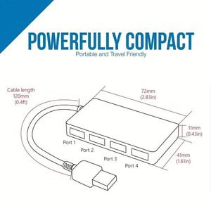 4 Port USB 3.0 Hub USB Hub High Speed Type C Splitter USB 3.0 2.0 Ports Adapters for PC Computer Accessories Multiport HUB - Product Image 2