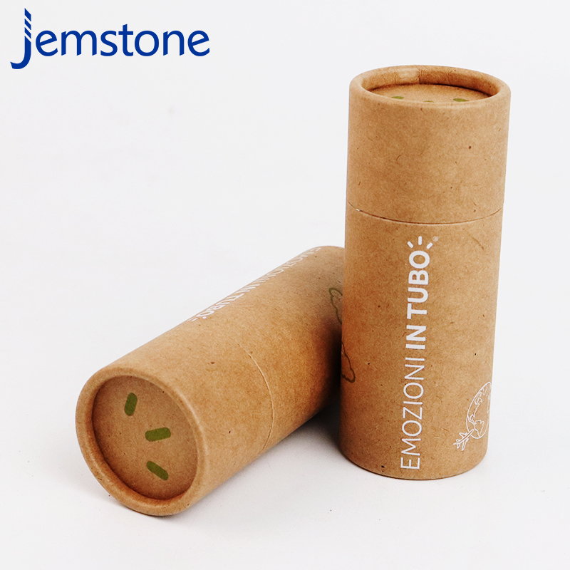 Customized Size Printed logo Craft Paper Tube Packaging Cylinder Cardboard Paper Tube