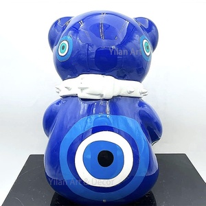 <span class=keywords><strong>Disegno</strong></span> a mano su misura di orsacchiotto <span class=keywords><strong>colorato</strong></span> scultura di <span class=keywords><strong>caramelle</strong></span> cromate galvaniche cartone animato orso in fibra di vetro statue Souvenir - Product Image 3