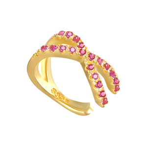 Pendientes de Clip ROXI, Modelo S925, Diseño en X de Doble Capa Multicolor, Joyería de Moda para Mujer, Gran Venta - Product Image 3