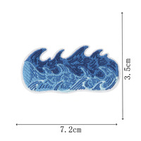 Patch brodé en tissu polyester-coton pour vêtements, motif Fille de la plage en vacances, surfiste, avec nœud et coquillage