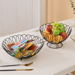 Bandeja de Frutas de Hierro Forjado de Estilo Europeo, de Lujo Ligero, Capacidad de 0-1L, Decoraciones Creativas Portátiles para el Hogar, Dulces, Bocadillos, Sala de Estar - Product Image 2