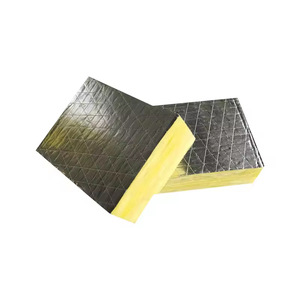 Panneau de laine de verre recouvert de feuille d'aluminium, résistant au feu, isolation des conduits, plaque de fibre de verre pour conduits d'air HVAC - Product Image 1