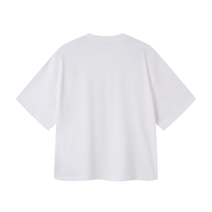 Streetwear T shirt Hip Hop <b>Drop</b> Shoulder Boxy T-Shirt 270G Thick Collar Custom Logo 100% Cotton Heavyweight Luxury Men's Tshirt - Product Image 1