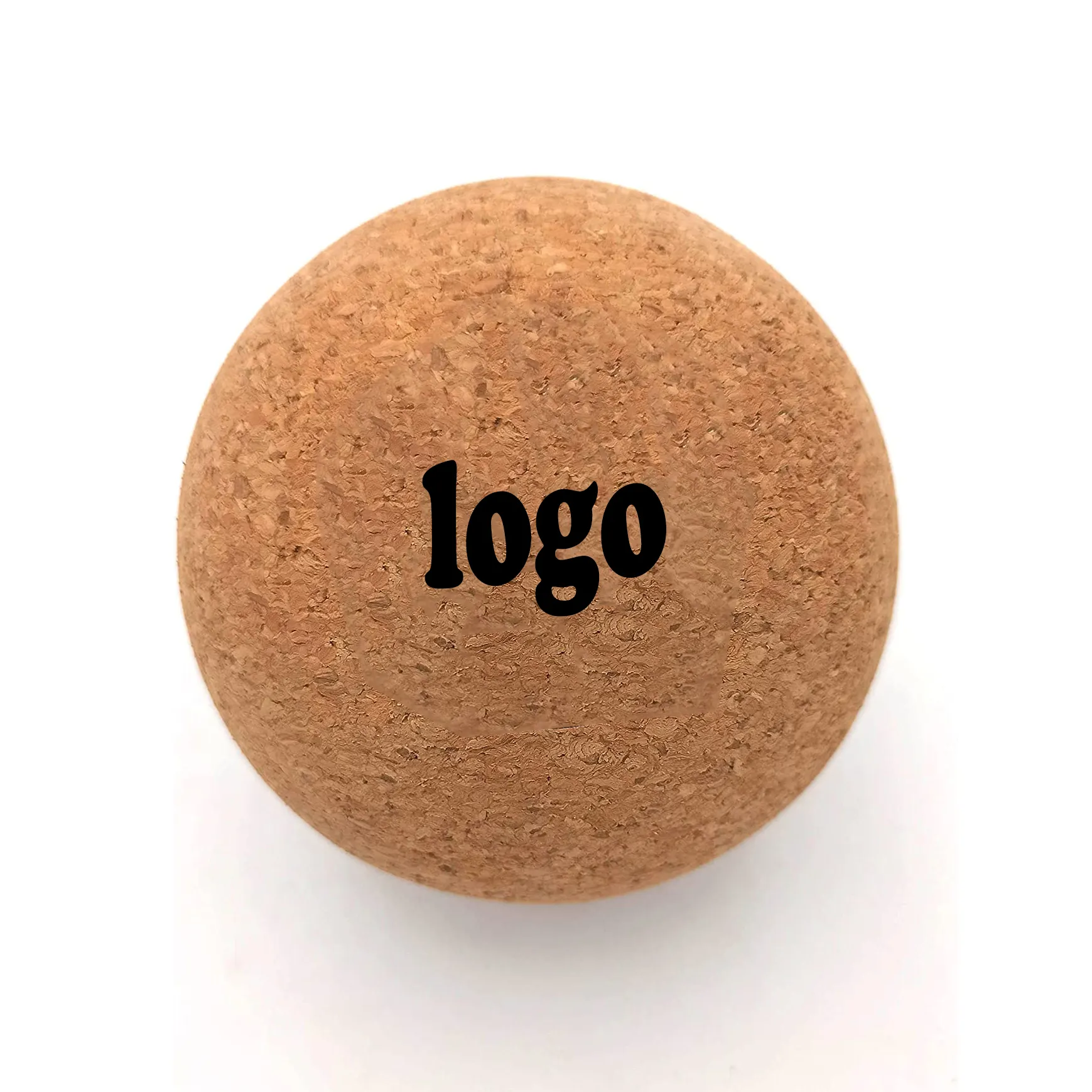 Yoga massager fitness sports high density round natural cork massage ball with logo manufacturer