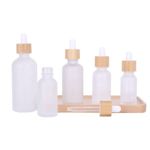 Botellas de Vidrio Boston Redondas con Gotero, Vacías, de Plástico, con Tapa de Madera o Bambú, de 5ml, 10ml, 15ml, 20ml, 30ml, 50ml y 100ml, para Aceites Esenciales - Product Image 6