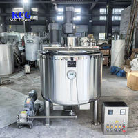 Cuve de mélange sous vide électrique en acier inoxydable de 100 L avec agitateur, équipement industriel de mélange de liquides chimiques