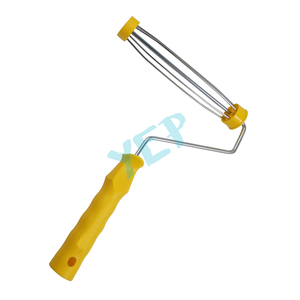 Yep Moyen-Orient Meilleure vente Industriel DIY OEM Cadre de rouleau à <span class=keywords><strong>peinture</strong></span> en polyester sans cage avec poignée en plastique <span class=keywords><strong>jaune</strong></span> Big Duck pour murs - Product Image 1