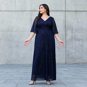 Abaya Elegante de Encaje de Poliéster de Alta Calidad, Nuevo Estilo para Mujeres Musulmanas, Vestido de Fiesta Personalizado al por Mayor - Product Image 3