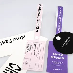 High Quality Garment Swing Tags Wholesale Hang Tag with String Paper Hangtags For Clothing logo custom paper printed brand card