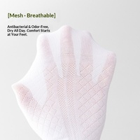 7530 Chaussettes mi-mollet en coton pour hommes, chaussettes d'été en maille respirante, absorbant la sueur, couleur unie, bactériostatiques pour hommes