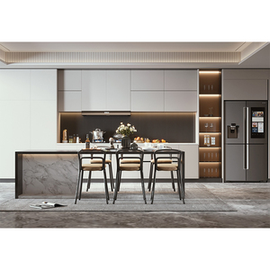 Sinh Thái Đầy Đủ Thiết Lập Các Đồ Nội Thất Nhà Bếp Thiết Kế Hiện Đại Mềm Đóng Tủ Nhôm Thép Không Gỉ Không Thấm Nước Nhà Bếp - Product Image 2