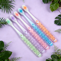 Brosse à dents fantaisie pour adultes à micro-brins haute densité – Hygiène bucco-dentaire domestique