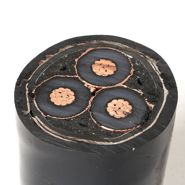Boqiang 3 Cores Copper Conductor Steel Tape Armored Medium Voltage Power Cable XLPE Insulated PVC Sheath YJV/YJLV Series