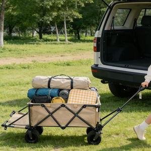 Private Label Bespoke Design Foldable Four-Wheel Lightweight Portable Fishing <b>Camping</b> Hiking BBQ Cart - Product Image 6
