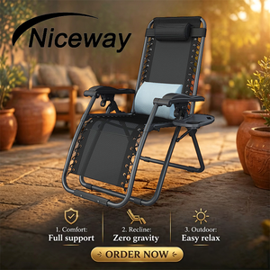 Chaise longue confortable <span class=keywords><strong>de</strong></span> style moderne, chaise zéro gravité en métal pour l'extérieur, chaise <span class=keywords><strong>de</strong></span> camping - Product Image 1