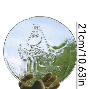 Eigentijds Duurzaam Gepolijst Glas Rond Fruitdienblad Met Effen Patroon Vakantiehuis Eetgerecht Voor Cadeautjes Mummie Fruitschaal - Product Image 6