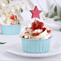 Moule à pâtisserie personnalisé petit format, gobelet à pudding 200 ml avec couvercle en PET, résistant au four, qualité alimentaire, boîte à gâteau, plaque de cuisson, contenants, fournitures de pâtisserie maison