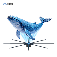 Ventilateur publicitaire holographique de 150 cm avec écran LED transparent – Équipement visuel commercial pour le marketing de détail