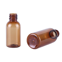 Flacon compte-gouttes en plastique ambré PET pour huile essentielle avec pipette en verre, disponible en 5 ml, 10 ml, 15 ml, 20 ml, 30 ml, 40 ml, 50 ml, 60 ml, 80 ml, 100 ml, 120 ml