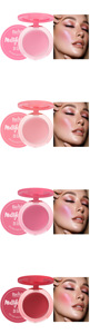 Palette de fard à joues Erbuk Mineral à fini naturel longue durée avec des couleurs pêche et rose, poudre mate douce pour le <span class=keywords><strong>maquillage</strong></span> du visage 15g - Product Image 4