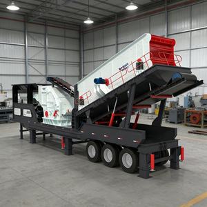 Système mobile de concassage et de criblage complet pour pneus usagés, avec concasseur à cône à percussion mobile pour le traitement des roches - Product Image 5