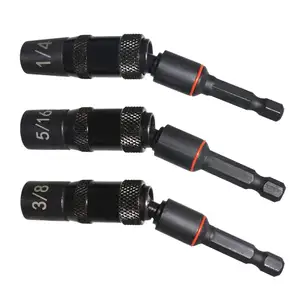 1/4 inch Hex Shank Bit Holder Universal Rotation Impact Driver Socket for Impact Drill Work in Corners or Tight Spaces