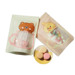 Túi Đựng Đồ Ăn Nhẹ Có Khóa Kéo Tùy Chỉnh Phía Trước Trong Suốt Có Logo Túi Có Thể Kéo Lại Dễ Thương Túi Đóng Gói Thực Phẩm Kẹo Bánh Quy Bằng Nhựa - Product Image 2