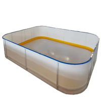 Barrières de patinoire de hockey anti-UV, mur de hockey sur glace, système de panneaux de protection mobiles en HDPE