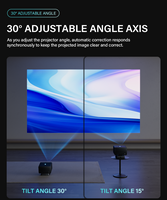 Projecteur Android intelligent Allwinner H713 1080P 400 ANSI, mise au point automatique, évitement d'obstacles, projecteur en gros B2B avec logo personnalisé ODM/OEM