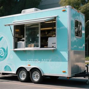 Street Barbecue Mobile <b>BBQ</b> Trailer Fully Equipped Hot Dog Truck Snow Cone Food Concession Trailers - Product Image 3