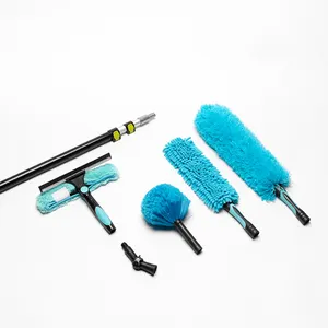 POLEPRO custom 12 to 24ft Telescopic Pole duster cleaning kit window washing squeegee kit mop for cleaning the ceiling