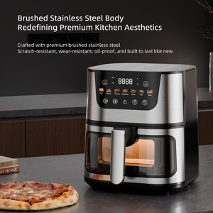 <span class=keywords><strong>Friteuse</strong></span> à <span class=keywords><strong>air</strong></span> visuelle grande capacité 8L 2400W en acier inoxydable, four électrique sans huile avec prise 110V/220V pour cuisine domestique - Product Image 5