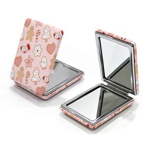 Cute Christmas Pattern Foldable Compact <b>Mirror</b> Rectangle Shape Printed Design Portable Makeup <b>Mirror</b> - Product Image 1