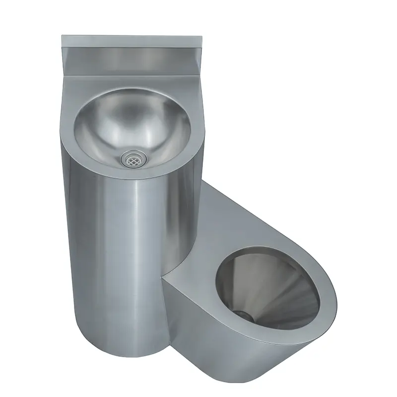 304 stainless steel prison toilet one-piece construction stainless steel combination toilet sink