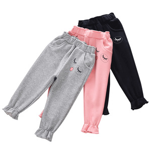 Velvet printed winter trousers for girls, thick <strong>stockings</strong>, children's <strong>tracksuit</strong>, wholesale, 2020 - Product Image 1