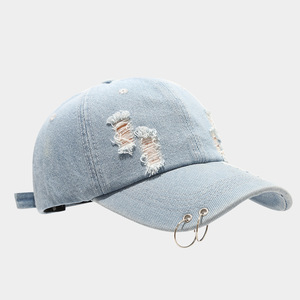 Casquettes <span class=keywords><strong>de</strong></span> baseball en coton délavé et usé pour homme, casquette <span class=keywords><strong>de</strong></span> sport en jean effiloché et déchiré pour le golf et le tennis pour <span class=keywords><strong>femme</strong></span> - Product Image 4
