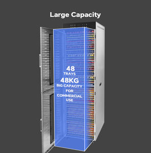 Séchoir Commercial Électrique à 40 Plateaux en Acier Inoxydable, Grande Machine de Séchage Rotative Verticale pour Fruits et Légumes, Compatible OEM - Product Image 3