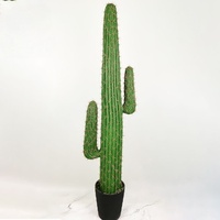 Cactus artificiel San Pedro à épines rouges douces pour la décoration visuelle commerciale et l'affichage en scène de banquets (bureau, maison, hôtel)